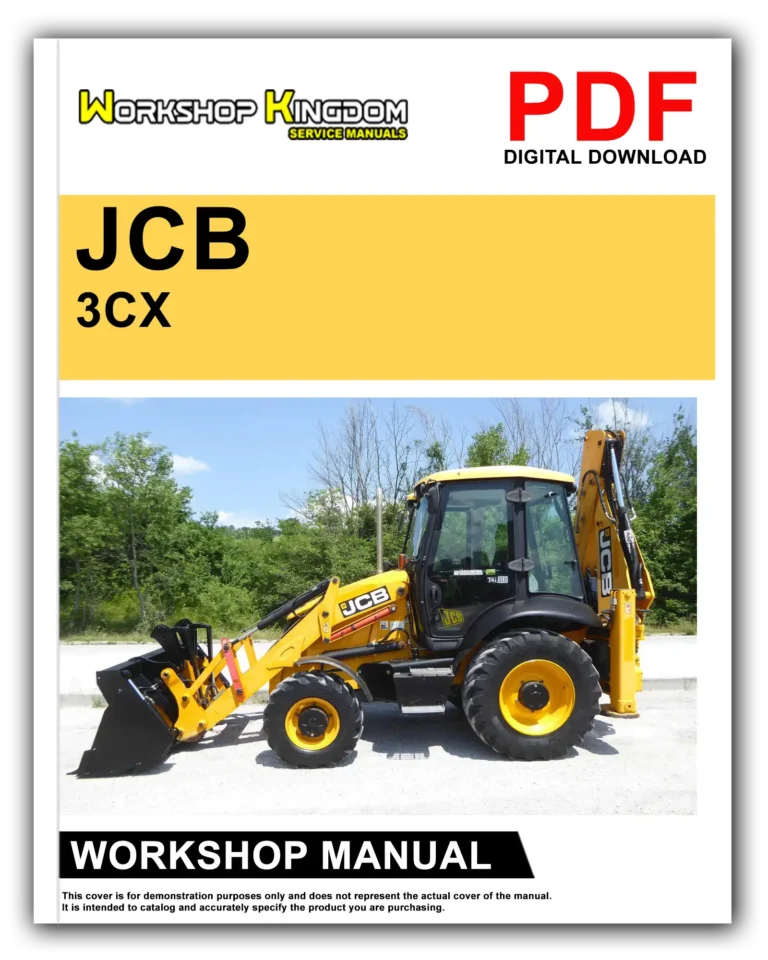 JCB 3CX 4CX 5CX Workshop Repair Service Manual – English – PDF Download
