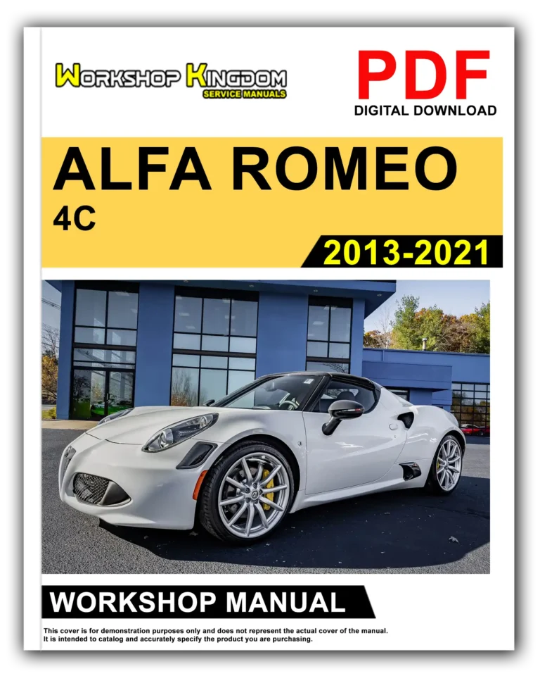 ALFA ROMEO 4C (2013-2021) Workshop Repair Service Manual – English – PDF Download