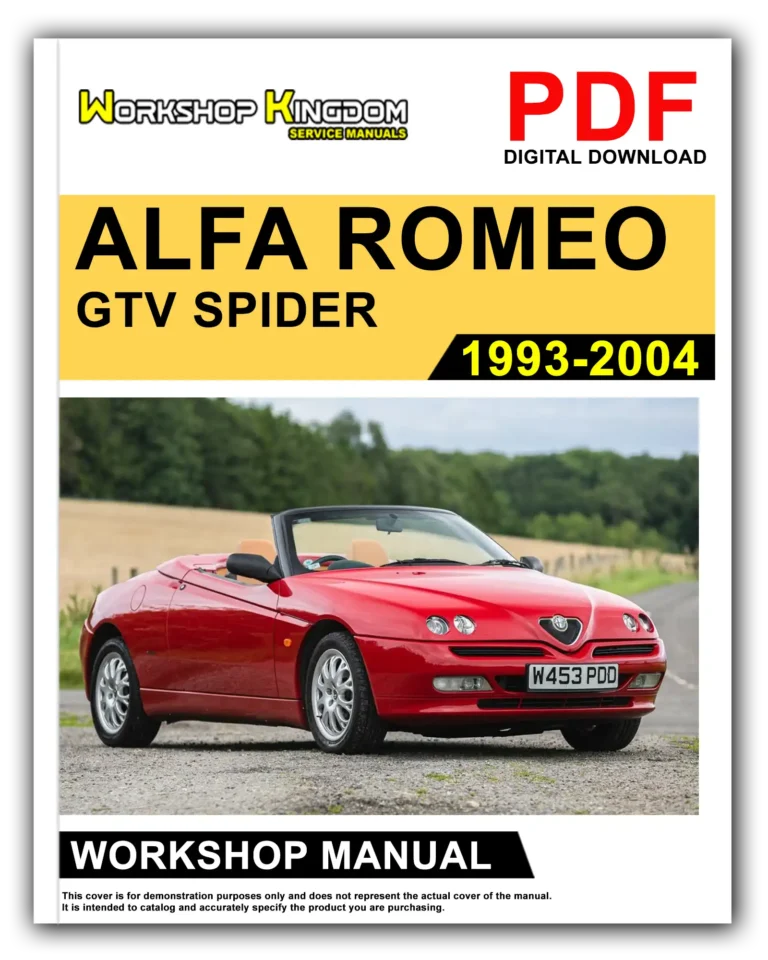 ALFA ROMEO GTV SPIDER (1993-2004) Workshop Repair Service Manual – English – PDF Download