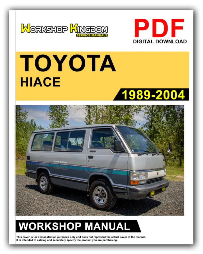 TOYOTA HIACE (1989-2004) Workshop Repair Service Manual – English – PDF Download