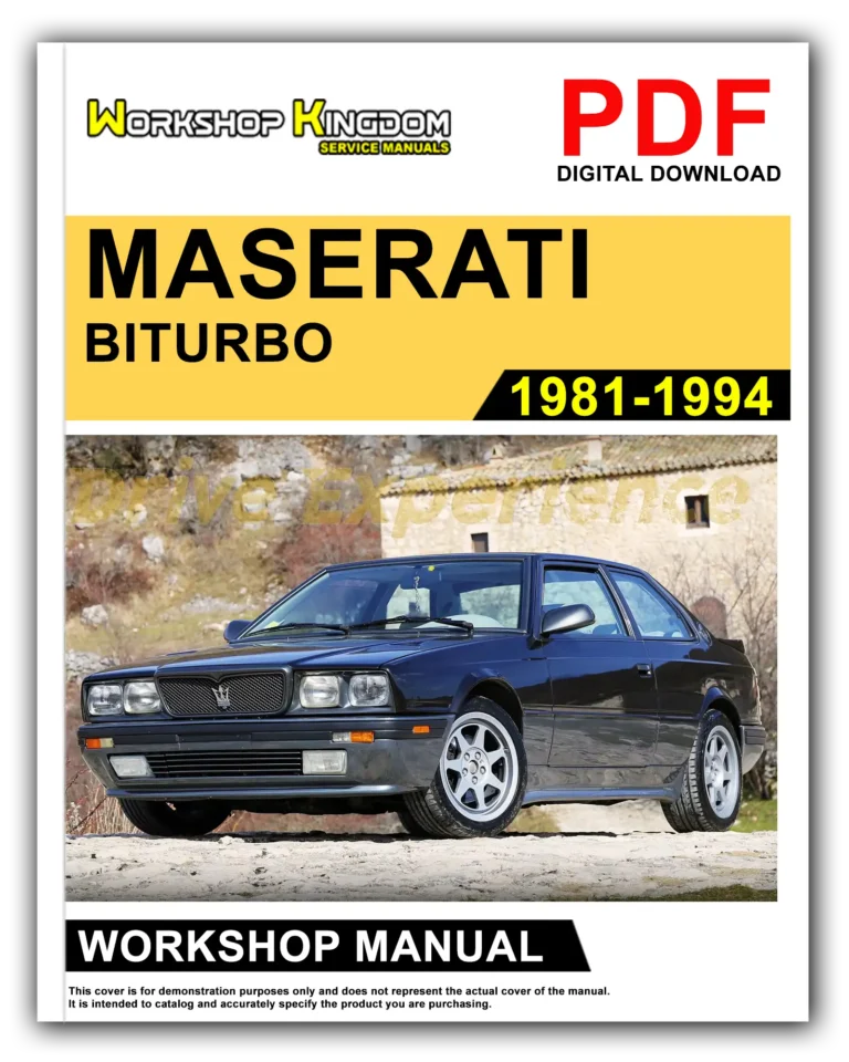 MASERATI BITURBO (1981-1994) Workshop Repair Service Manual – English – PDF Download
