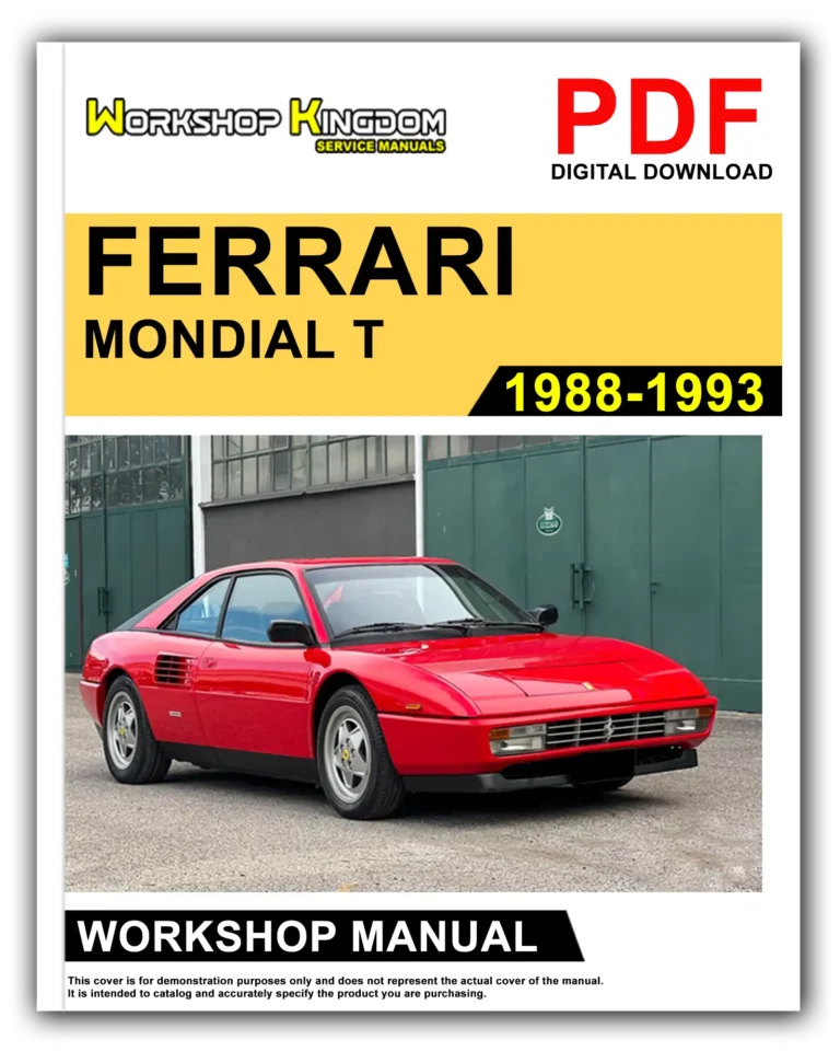 FERRARI MONDIAL T (1988-1993) Workshop Repair Service Manual – English – PDF Download