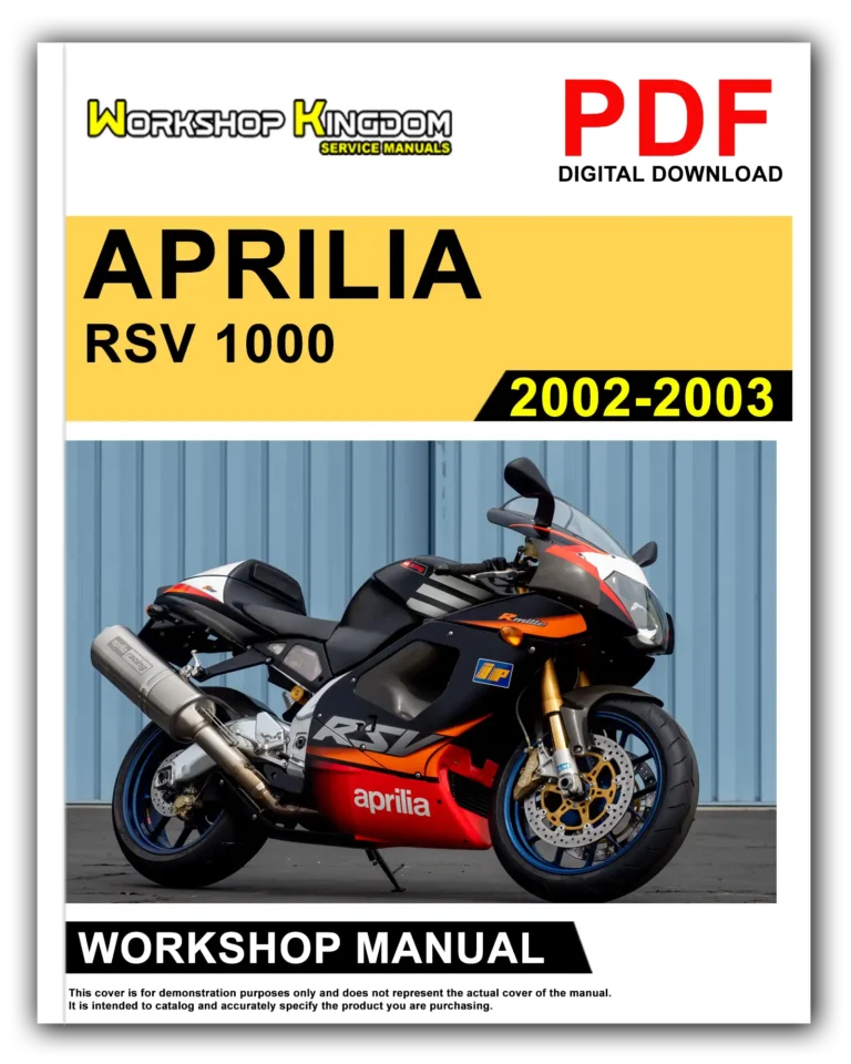 APRILIA RSV 1000 (2002-2003) Workshop Repair Service Manual – English – PDF Download