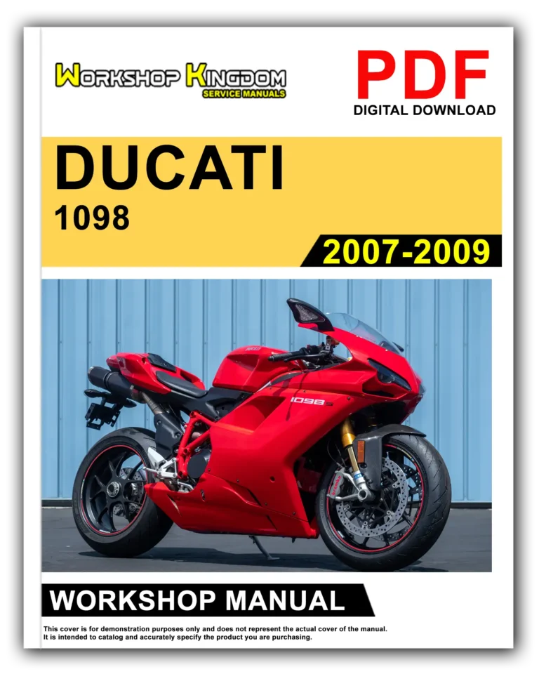 DUCATI 1098 (2007-2009) Workshop Repair Service Manual – English – PDF Download