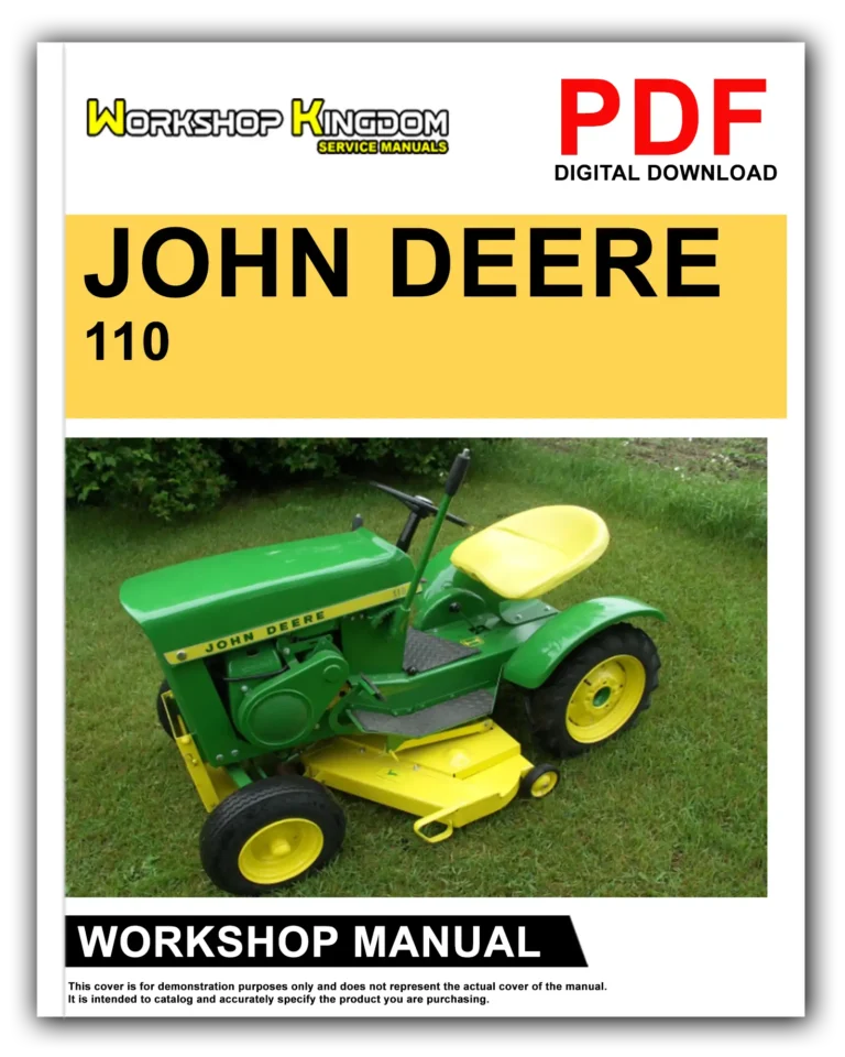 JOHN DEERE 110 112 Workshop Repair Service Manual – English – PDF Download