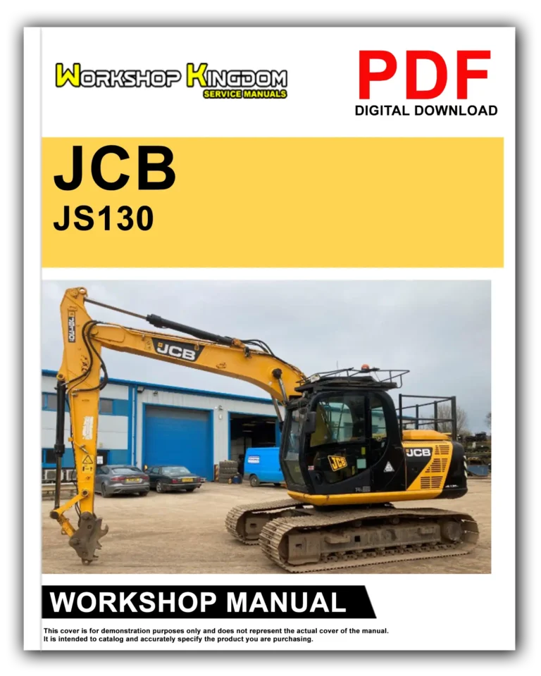 JCB JS 130 TRACKED EXCAVATORS Workshop Repair Service Manual – English – PDF Download
