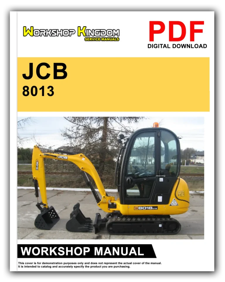 JCB 8013 8015 8017 8018 MINI EXCAVATOR Workshop Repair Service Manual – English – PDF Download