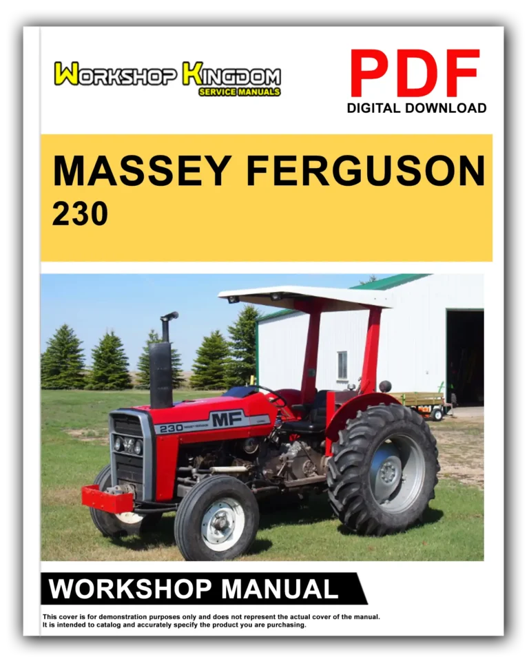 MASSEY FERGUSON 230 235 240 245 250 Workshop Repair Service Manual – English – PDF Download