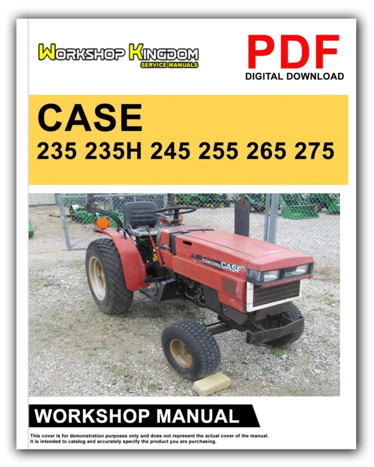 CASE 235 235H 245 255 265 275 Workshop Repair Service Manual – English – PDF Download