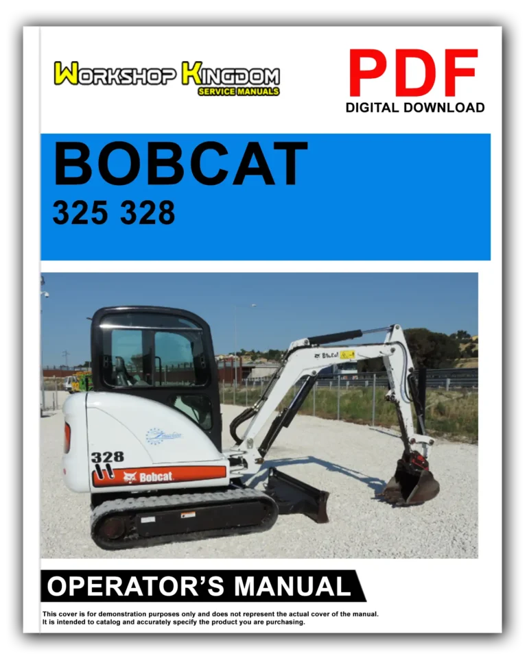 BOBCAT 325 328 Compact Excavator Operator’s Manual – English – PDF Download