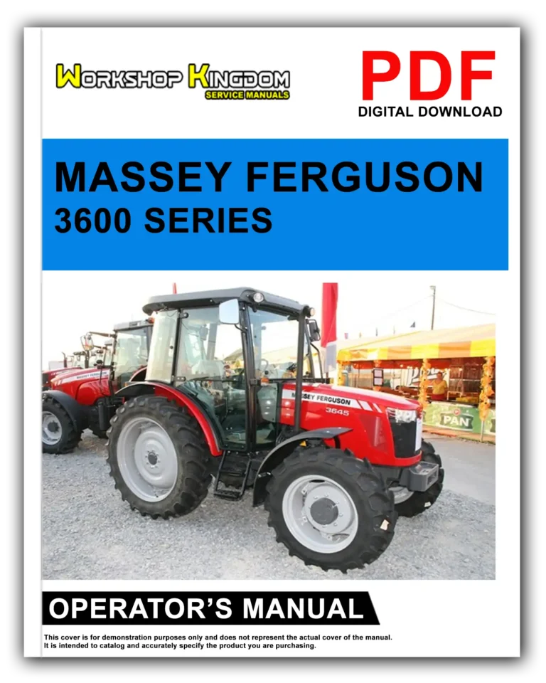 MASSEY FERGUSON 3600 SERIES Operator’s Manual – English – PDF Download