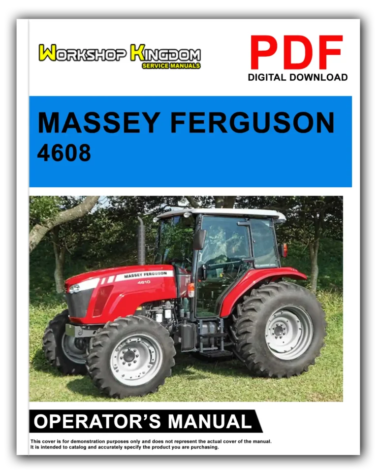 MASSEY FERGUSON 4608 4609 4610 Operator’s Manual – English – PDF Download