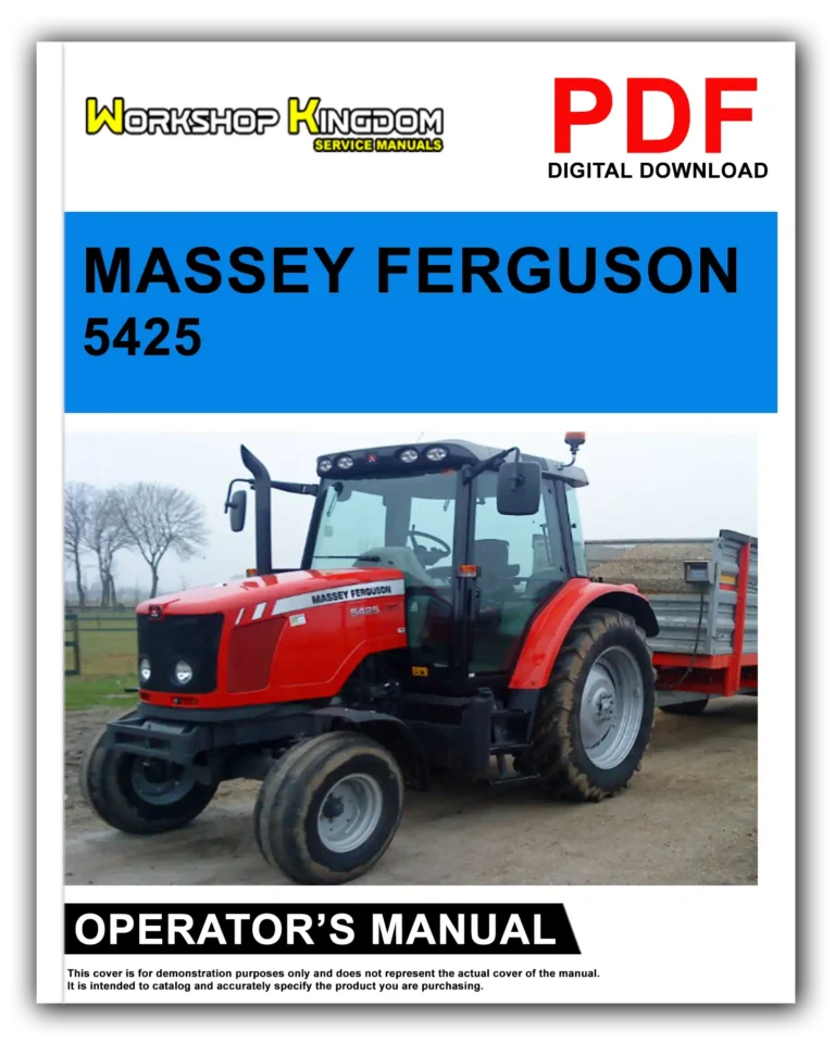 MASSEY FERGUSON 5425 5435 5445 5455 5460 5465 5470 Operator’s Manual – English – PDF Download
