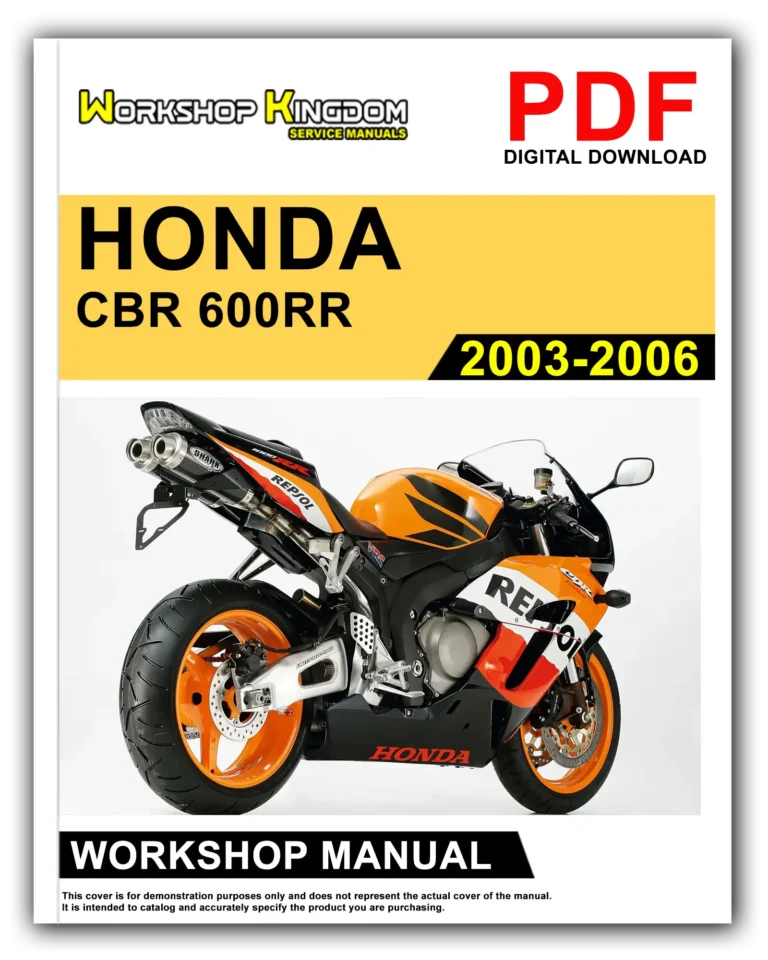 HONDA CBR 600 RR (2003-2006) Workshop Repair Service Manual – English – PDF Download