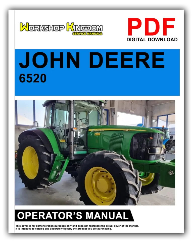 JOHN DEERE 6520 6620 6820 6920 6920S Operator’s Manual – English – PDF Download