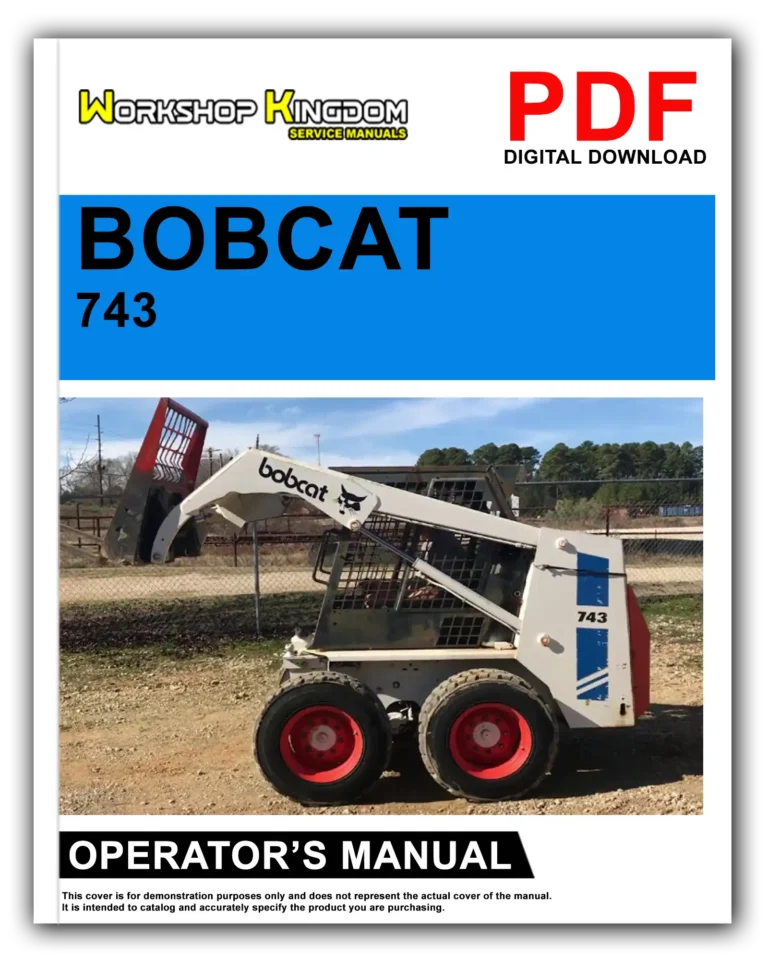 BOBCAT 743 Skid Steer Loaders Operator’s Manual – English – PDF Download