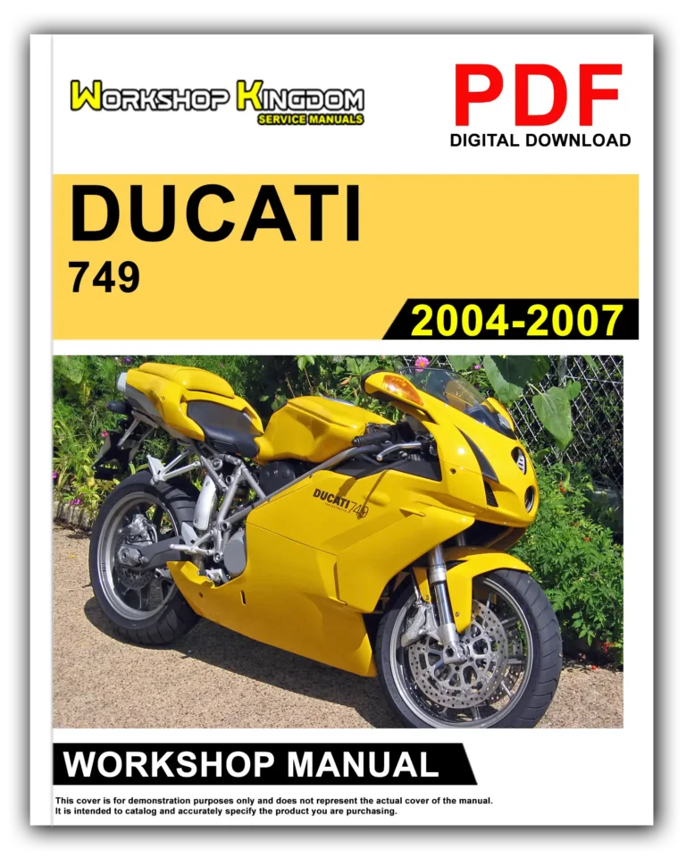 DUCATI 749 749s (2004-2007) Workshop Repair Service Manual – English – PDF Download
