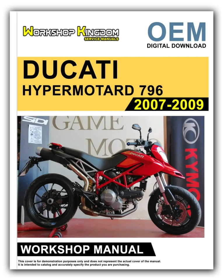 DUCATI HYPERMOTARD 796 (2007-2009) Workshop Repair Service Manual – English – OEM Download