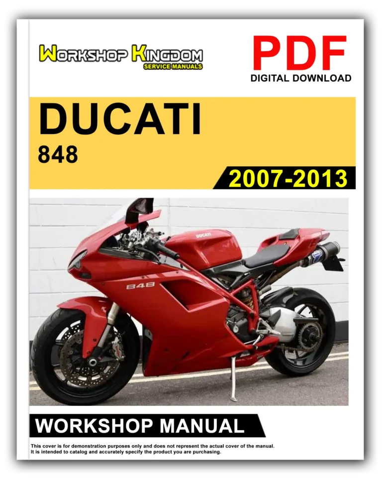 DUCATI 848 (2007-2013) Workshop Repair Service Manual – English – PDF Download