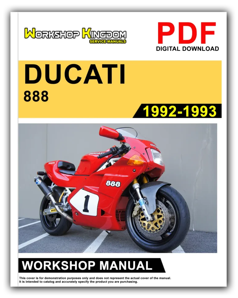 DUCATI 888 (1992-1993) Workshop Repair Service Manual – English – PDF Download