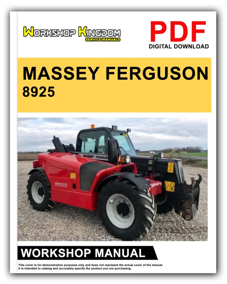MASSEY FERGUSON 8925 Workshop Repair Service Manual – English – PDF Download