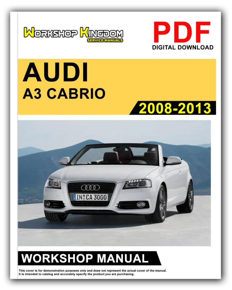AUDI A3 8P7 CABRIO (2008-2013) Workshop Repair Service Manual – English – PDF Download