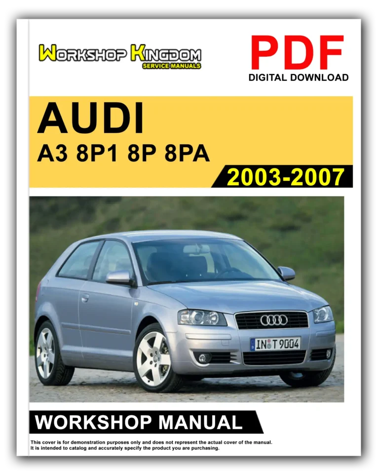 AUDI A3 8P1 8P 8PA (2003-2007) Workshop Repair Service Manual – English – PDF Download