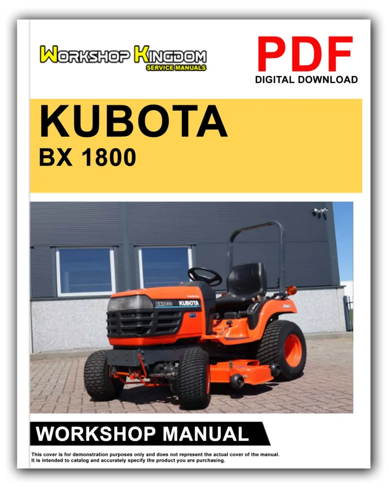 KUBOTA BX 1800 BX 2200 Workshop Repair Service Manual – English – PDF Download