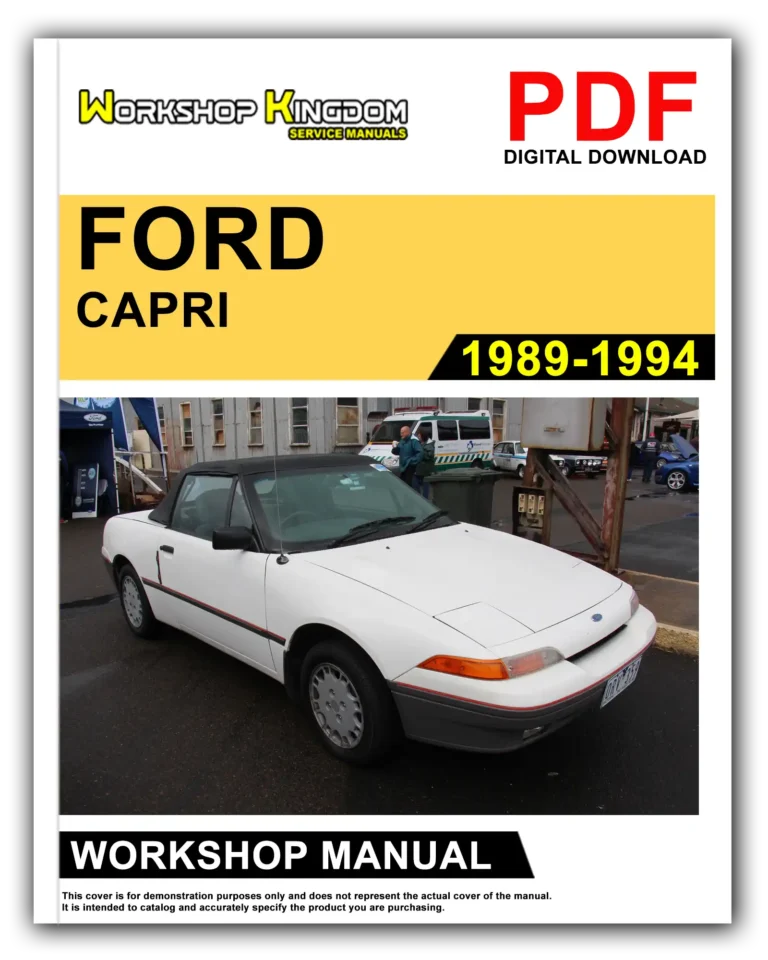 FORD CAPRI (1989-1994) Workshop Repair Service Manual – English – PDF Download