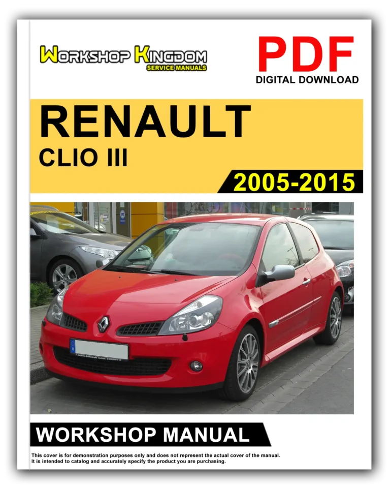 RENAULT CLIO III (2005-2015) Workshop Repair Service Manual – English – PDF Download