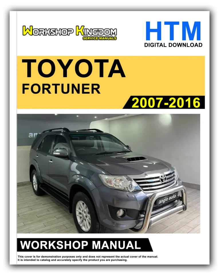 TOYOTA FORTUNER (2007-2016) Workshop Repair Service Manual – English – HTM Download