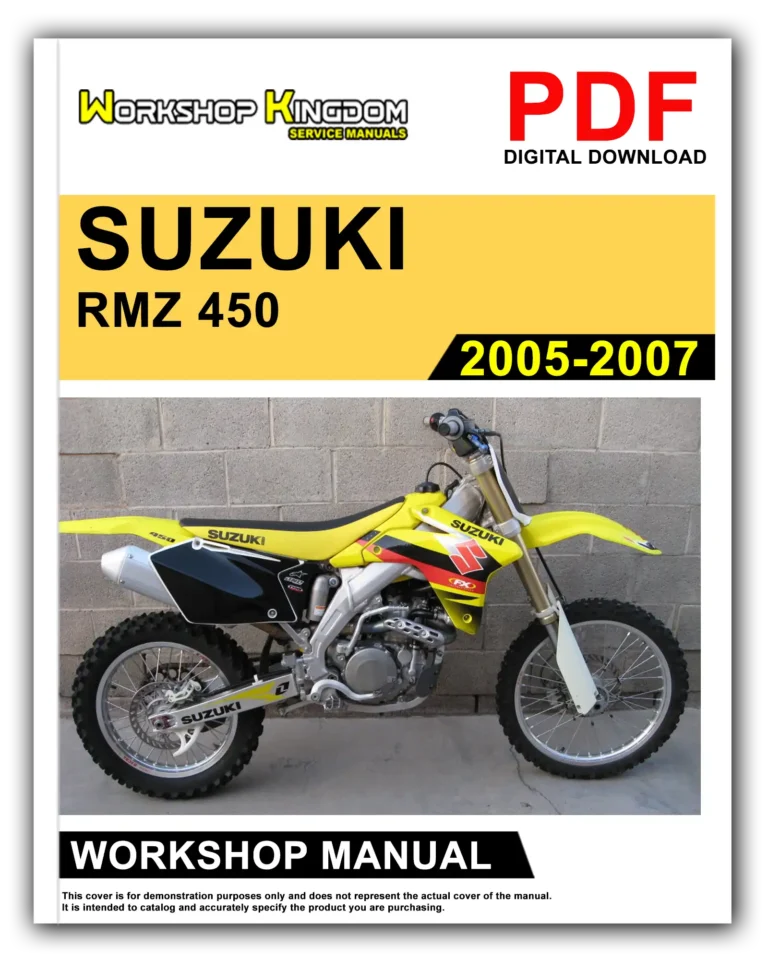 SUZUKI RMZ 450 (2005-2007) Workshop Repair Service Manual – English – PDF Download
