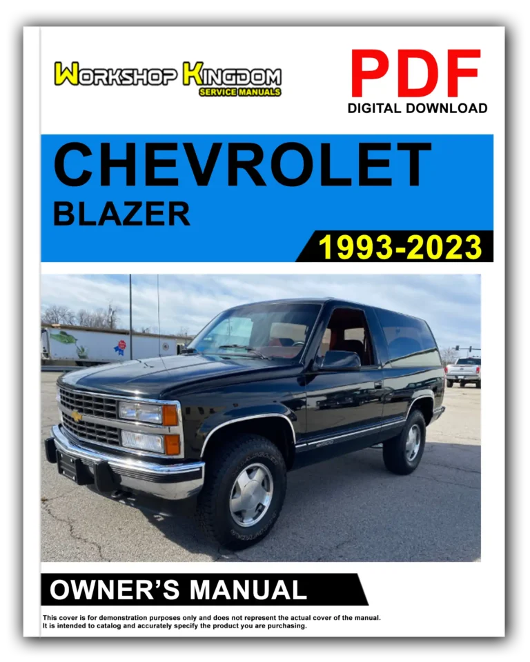CHEVROLET BLAZER (1993-2023) Owner’s Manual – English – PDF Download