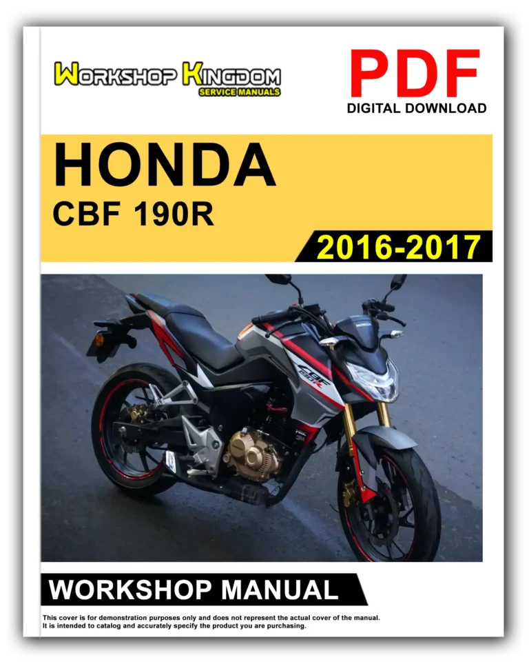HONDA CBF 190 R (2016-2017) Workshop Repair Service Manual – English – PDF Download