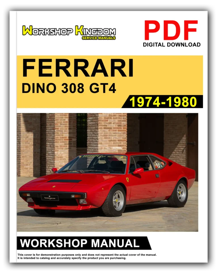 FERRARI DINO 308 GT4 (1974-1980) Workshop Repair Service Manual – English – PDF Download
