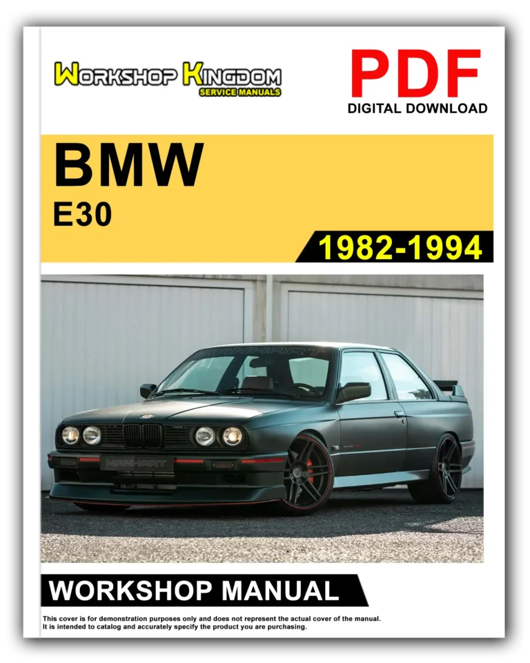 BMW E30 (1982-1994) Workshop Repair Service Manual – English – PDF Download