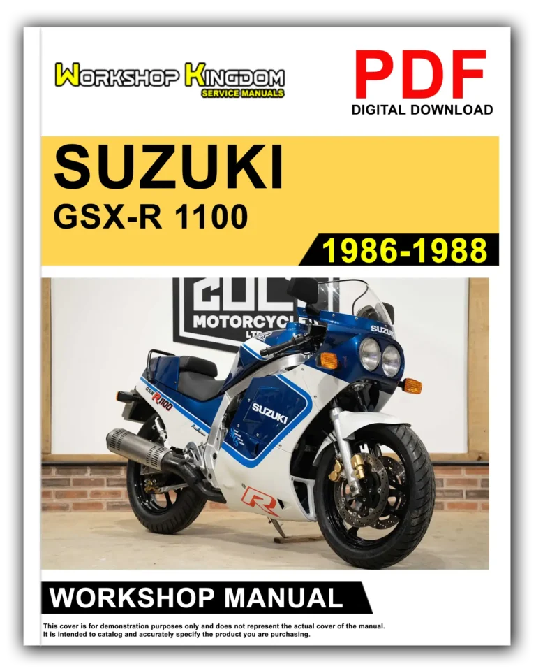 SUZUKI GSX R 1100 (1986-1988) Workshop Repair Service Manual – English – PDF Download
