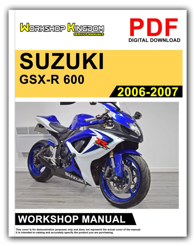 SUZUKI GSX R 600 (2006-2007) Workshop Repair Service Manual – English – PDF Download
