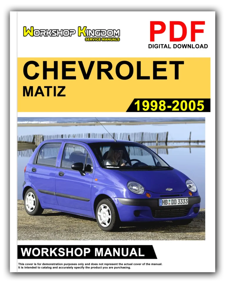 CHEVROLET MATIZ (1998-2005) Workshop Repair Service Manual – English – PDF Download