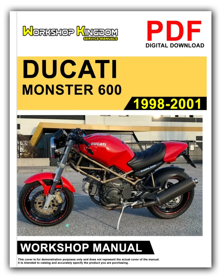 DUCATI MONSTER 600 750 (1998-2001) Workshop Repair Service Manual – English – PDF Download