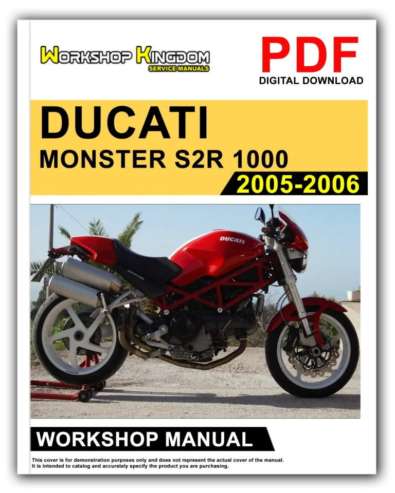 DUCATI MONSTER S2R 1000 (2005-2006) Workshop Repair Service Manual – English – PDF Download