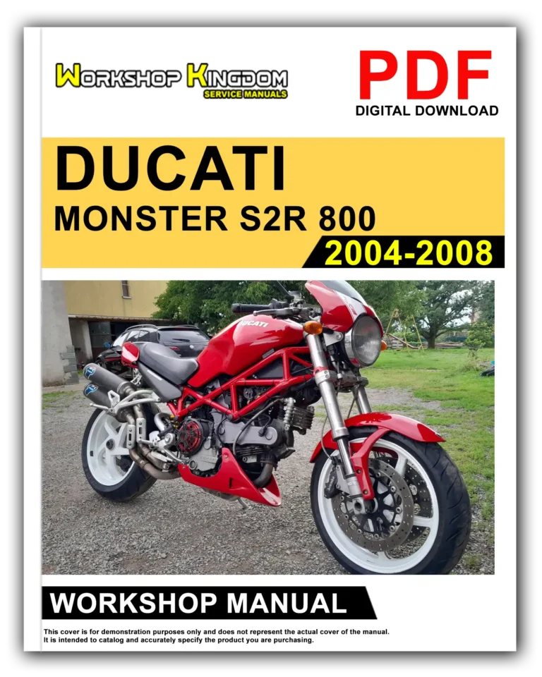 DUCATI MONSTER S2R 800 (2004-2008) Workshop Repair Service Manual – English – PDF Download