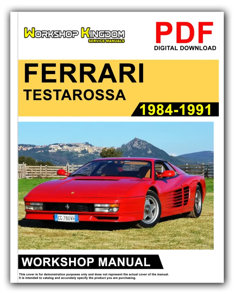 FERRARI TESTAROSSA (1984-1991) Workshop Repair Service Manual – English – PDF Download