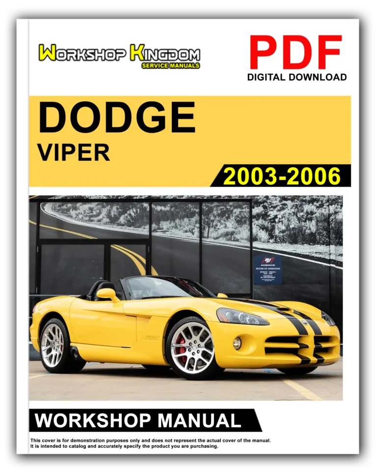 DODGE VIPER (2003-2006) Workshop Repair Service Manual – English – PDF Download