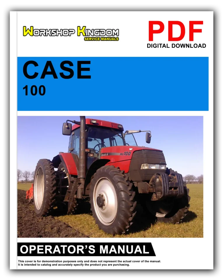 CASE MAXXUM 100 110 125 140 X Line Operator’s Manual – English – PDF Download