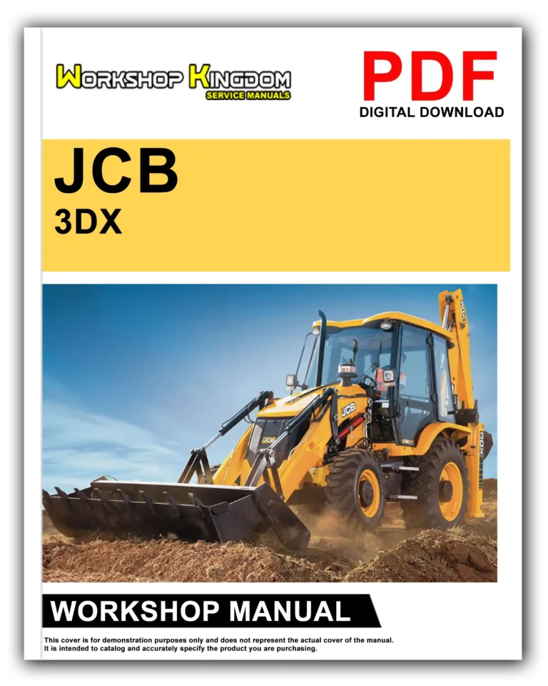 JCB 3DX BACKHOE LOADER Workshop Repair Service Manual – English – PDF Download