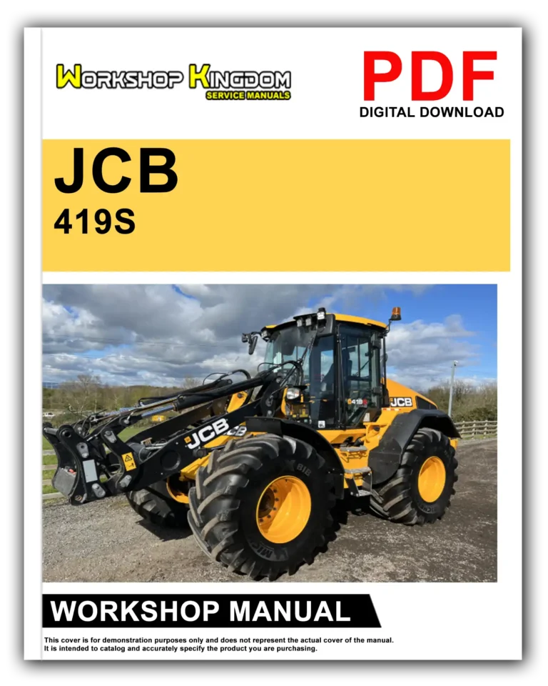 JCB 419S Workshop Repair Service Manual – English – PDF Download