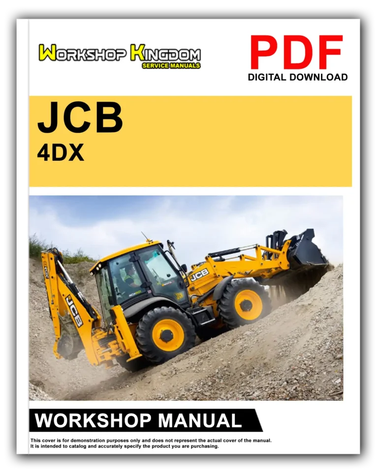 JCB 4DX BACKHOE LOADER Workshop Repair Service Manual – English – PDF Download