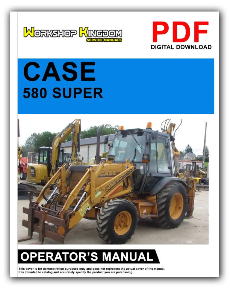 CASE 580 Super K SK Turbo Operator’s Manual – English – PDF Download