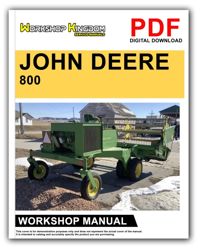 JOHN DEERE 800 830 SELF-PROPELLED WINDROWERS Workshop Repair Service Manual – English – PDF Download